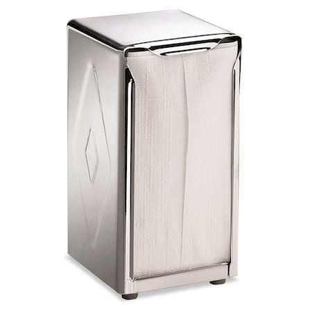 The Colman Group 3.75 X 4 X 7.5 In. Tabletop Napkin Dispenser, Tall Fold - Chrome SAN H900X